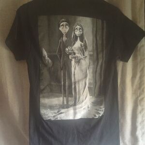 Black Graphic T-Shirt with Gothic Print